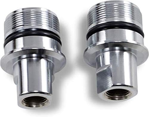 Par de tapones para tubo de horquilla cromados de Orange Cycle, repuesto OEM 45838-77 para todos los modelos Showa Wide Glide Forks 77-99 (excepto