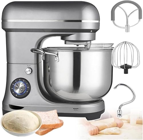 【CAPACITÀ GRANDE E DESIGN A TESTA INCLINABILE】Una ciotola in acciaio inossidabile alimentare da 10 L e un motore potente ti permettono di impastare fino a 3 kg di pasta ogni volta. Il design con testa inclinabile consente di rimuovere facilmente la ciotola e sostituire l'accessorio.