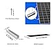Solar Panel Mounting Brackets, Roof Mount Kit, Rails and Clamps Included for Thickness 1.18”-1.38”,2pcs in A Row Assembly on Tin, Flat and Sheet Rooftop, Aluminum Alloy