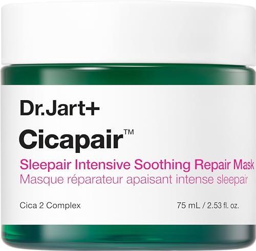 Dr.Jart+ Cicapair Sleepair Intensive Repair Night Korean Face Mask with Centella Asiatica | Overnight Face Mask For Glass Skin and Skin Barrier Repair | Korean Skin Care, 2.53 Fl Oz