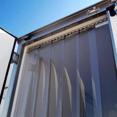 Qulamrdk Rideau À Lanières en Plastique Transparent Rideau de Porte Imperméable PVC Rideau Industriel À Lanières Convient aux Cuisines de Terrasse,...