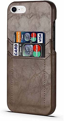 Protection cuir iPhone SE 2022 café chaleureuse et durable