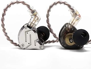 Linsoul KZ ZS10 Pro 4BA+1DD 5 Driver In-Ear HiFi Metal Earphones with Stainless Steel Faceplate, 2 Pin Detachable Cable (Without Mic, Black)