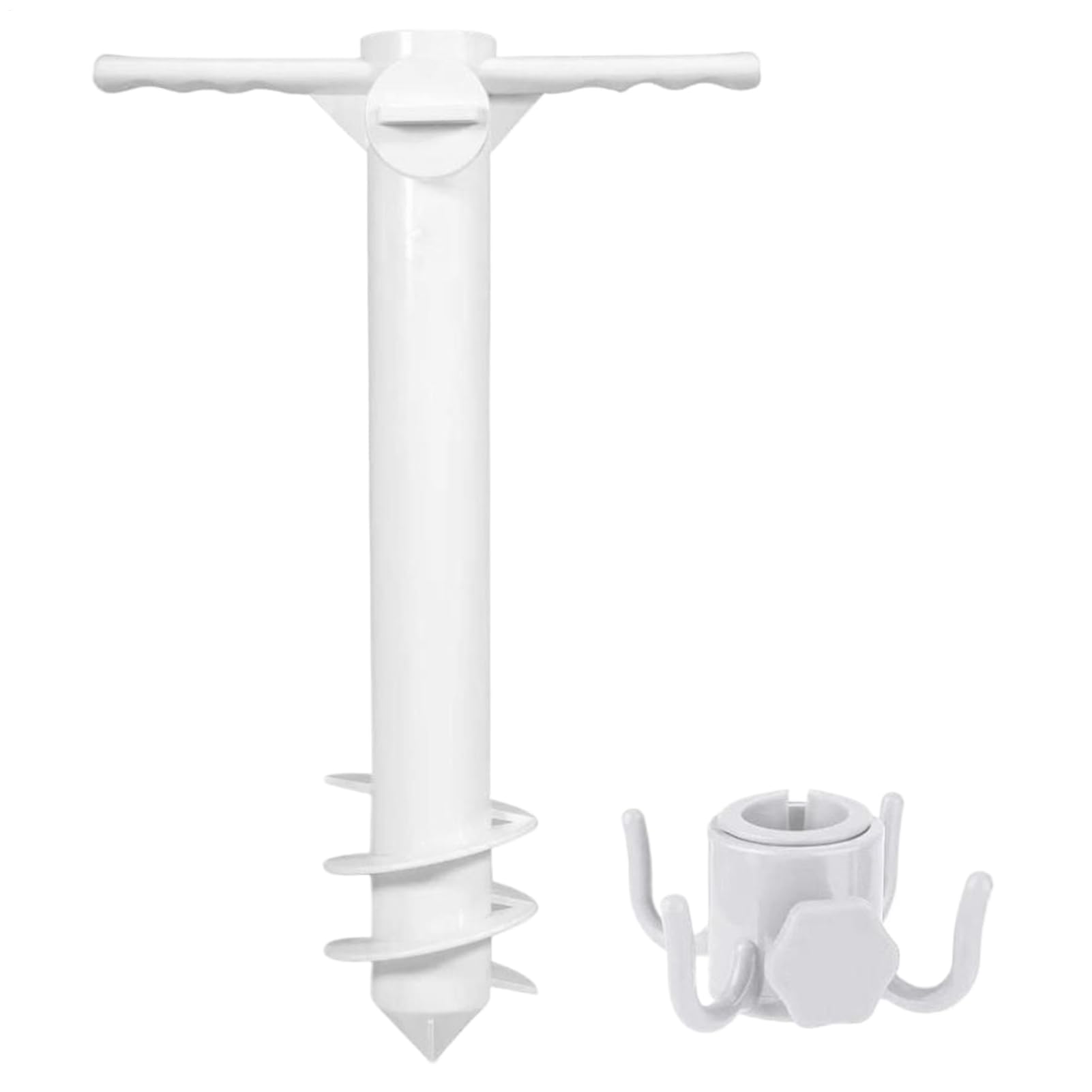 Anclajes para base de paraguas anti viento con punta en espiral