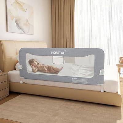 HOMEAL Bed Rail for Toddlers, 59in Foldable Tod...