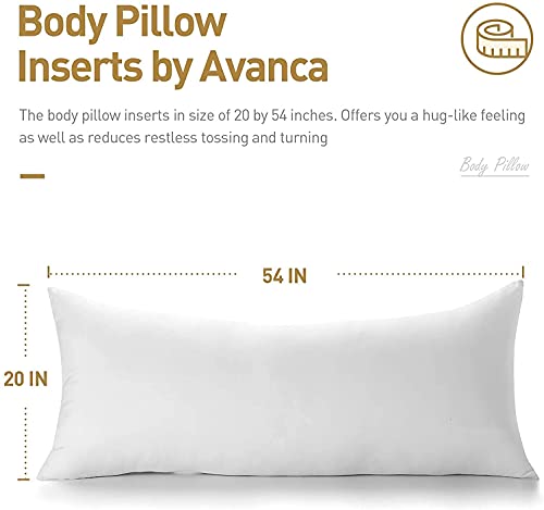 Acanva Fluffy Body Pillow For Adults And Pregnancy, Soft Long Full Pillow Insert For Side Sleepers #TOP3