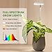LBW Grow Light for Indoor Plants, Full Spectrum Plant Light with Base, Height Adjustable Plant Growing Lamp with Auto On/Off Timer 6/8/12/16H, 3 Colors,5 Dimmable Brightness, for Small Plants, White