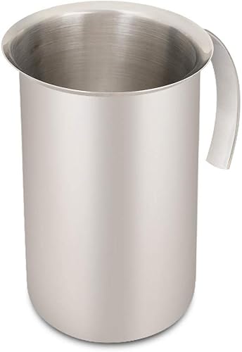 Miniatura 9 de 13.5 fl oz de acero inoxidable Bubbler leche espumador de mano para lattes - batidor mezclador de bebidas para café a prueba de balas mini espumador