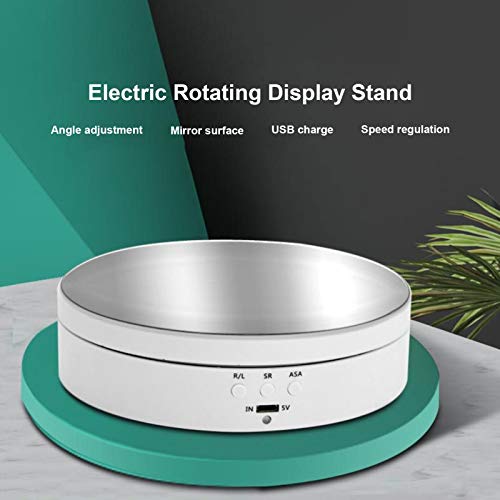 Image of Electric Rotating Display Stand Mirror Surface 3 Speed Regulation 3KG Load Capacity for Photography Jewelry Exhibition