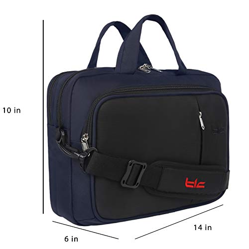 Image of TLC MU 4-14 L Office Laptop Sling Messenger Portfolio Bag with Adjustable Strap -TLCMU4O (Blue)