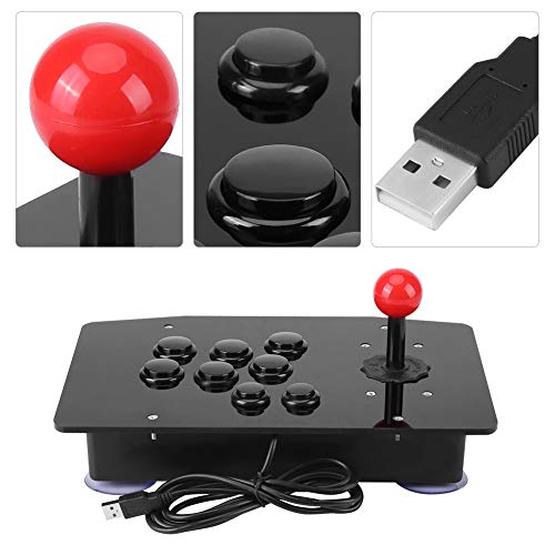 Arcade Fight Stick, USB2.0 Arcade Game Fighting Joystick Controller, Zero Delay Classical Game Controller Joystick Handle Buttons for Arcade PC WIN7/8/10 - Thumbnail 6