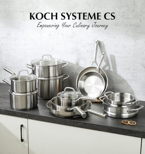 Image of KOCH SYSTEME CS Stainless Steel Cookware Set 23 PCS With 5-Ply Steel Base
