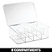 mDesign Organizador de plástico multiuso - Perfecto como caja para medicamentos o...