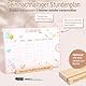iZoeL Einschulung Stundenplan abwischbar inkl 26 Buchstabenkleber,Stift,Schulkind Stundenplan 1. Klasse Mädchen Jungen Schultüte Füllung Stundenplan Rosa