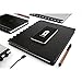 TUL® Wireless/Wired Charging Discbound Notebook, Leather Cover, Letter Size, Gray