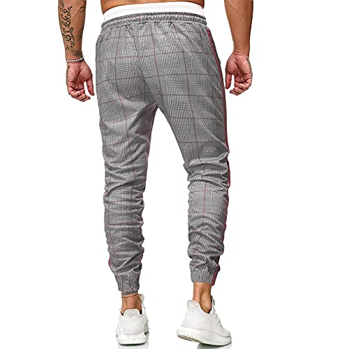 Pantalone da Uomo a Quadri con Vita Elastica