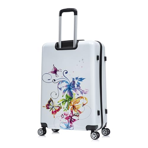 InUSA Prints Hardside Spinner Luggage with Ergonomic Handles, Travel Suitcase with Four Spinner Wheels and Studs, Fusion, 24 Inch, Hardside Medium Checked Luggage Suitcase with Spinner Wheels by InUSA - Image 8