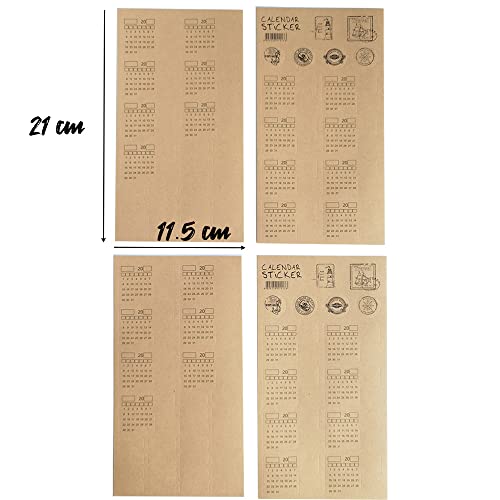 30 Pcs Calendar Stickers for Planners Self Adhesive Index Tabs Monthly Index Dividers Bullet Journal/Planners/Agenda