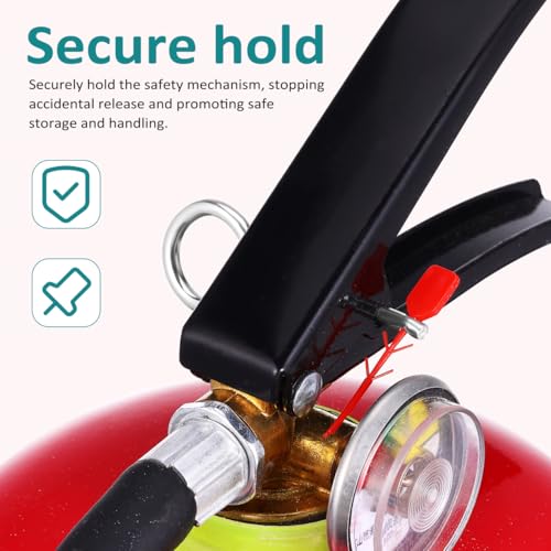 Image of jojofuny 15 Sets Fire Extinguisher Locking Pins with Red Tamper Seals Plastic and Metal Safety Clips for Home Use Fire Extinguisher Safety Pull Pins