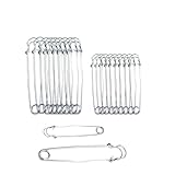 HeGangLy 20PCS Large Safety Pins, 4Inch and 3Inch Heavy Duty Safety Pins for Fashion, Sewing, Quilting,Upholstery, Blankets,Skirts, Kilts,Laundry and Craft
