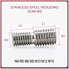 Lot De 6 Adaptateurs Réducteurs De Vis M10 Vers M6/M8/M10 - Uxcell, 30mm, Neufs