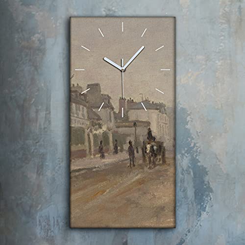 Horloge Toile Tableau d'Art Murale de Prestige Le Boulevard héloïse à Argenteuil 30x60 - 3