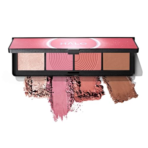 Smashbox Halo Sculpt + Glow Face Palette | Vitamin E, Long Lasting, Contour + Highlighter, 0.55 Ounce, Pink Saturation