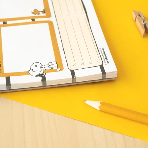 Grupo Erik Wochenplaner Block A4 Kalender Planer Peanuts Snoopy Tischkalender Block - Kalender Planer - Tischplaner A4 Tischkalender ohne Datum - Schreibtischunterlage Papier