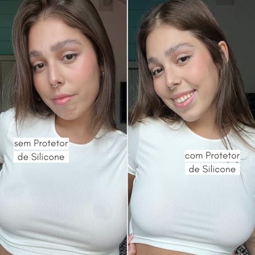 Protetor de Mamilo de Silicone de 12 cm Para Seios Não Marca na Roupa Ultra-fino Fita Up (Creme)