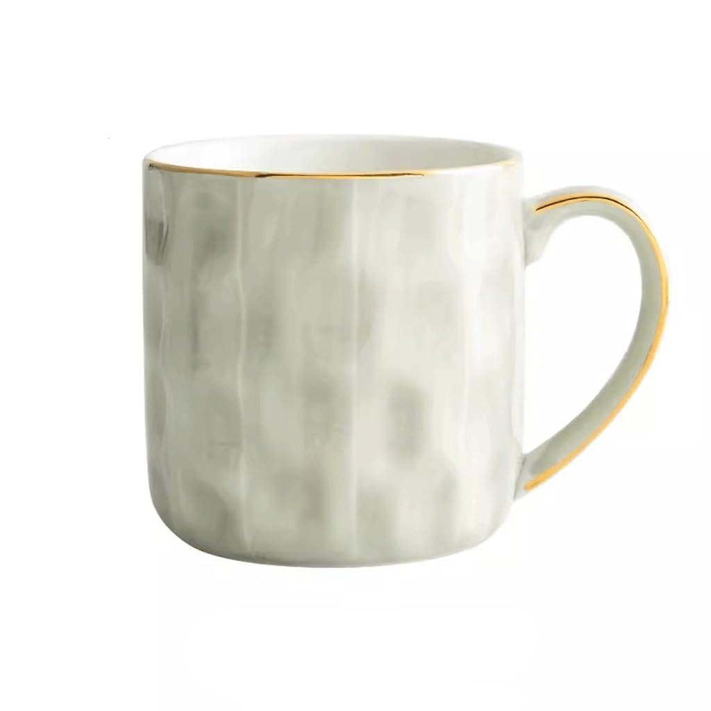 Tazza di Vetro, Tazza da tè, Tazza da caffè in Vetro, Tazza di Ceramica Tazza per Acqua per Coppie in casa Tazza da caffè per Ufficio per Ragazze Tazza da Bere per Ragazzi (A)