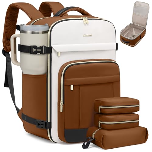 Image of LOVEVOOK 40L Travel Backpack for Women & Men - 17.3 Inch Carry On Backpack & Personal Item Backpack for Airlines, Spacious and Durable Design, with 3 Packing Cubes