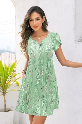 ETCYY Women's Casual T Shirt Dress Short Sleeve Summer Dresses 2025 Spring Clothes Boho Beach Vacation Sun Dress with Pockets4