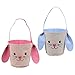Easter Canvas Baskets. A Clever & Kids` Safe Alternative to Wooden or Plastic Baskets to Avoid Risk of Scratches, Injuries Chewing Wood or Plastic Baskets. Kids Will Love It (3 Pink 3 Blue)