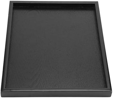 Tray, Wooden Trays, Black Serving Tray, Tea/drink Platter, Rectangular Wooden Coffee Table Tray, Small Dinner Serving Tray Used in Bedroom, Living Room, Kitchen, Hospital(30 * 24)
