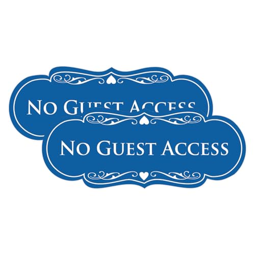 Panneau No Guest Access plastique durable All Quality signalétique bar x2