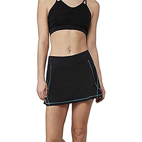 Fila Women's Court Allure Skort (Black/Tabitha Teal, X-Small)