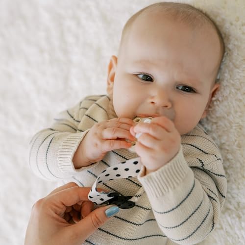 Dr. Brown's Fabric Pacifier Clips, Dots/Stripes, 0-18 Months, 2-Pack - image 9