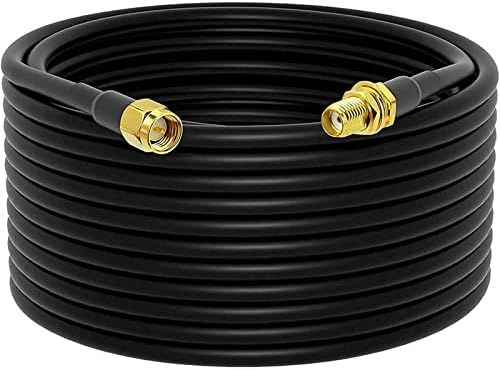 YILIANDUO SMA WiFi Antenna Extension Cable 15-Meter(49.2 Ft) SMA Male to SMA Female 50 Ohm Low Loss RG58 Coaxial Cable for Wireless Feeder Pigtail Huawei 2G/3G/4G LTE WiFi Router(Not for TV)