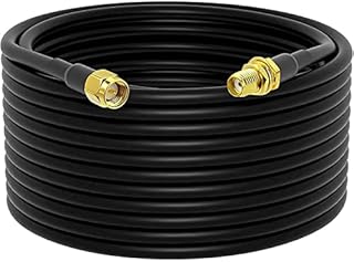 YILIANDUO SMA WiFi Antenna Extension Cable 15-Meter(49.2 Ft) SMA Male to SMA Female 50 Ohm Low Loss RG58 Coaxial Cable for Wireless Feeder Pigtail Huawei 2G/3G/4G LTE WiFi Router(Not for TV)