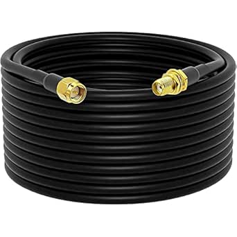 YILIANDUO SMA WiFi Antenna Extension Cable 15-Meter(49.2 Ft) SMA Male to SMA Female 50 Ohm Low Loss RG58 Coaxial Cable for Wireless Feeder Pigtail Huawei 2G/3G/4G LTE WiFi Router(Not for TV)