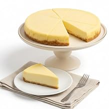 ANDY ANAND CHOCOLATIER Luxurious New York Cheesecake 9" | Handcrafted With Real California Cream Cheese, Fresh Eggs & Vanilla No Preservatives | Silky, Rich Unique Flavor, Pre-Sliced - Gourmet Gift 2 lb