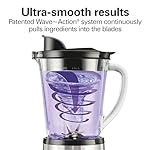 Hamilton Beach Wave Crusher Blender For Smoothies With 40 Oz Glass Jar and 14 Functions, Ice Sabre Blades & 700 Watts for Consistently Smooth Results, Black + Stainless Steel (54221) - Image 5