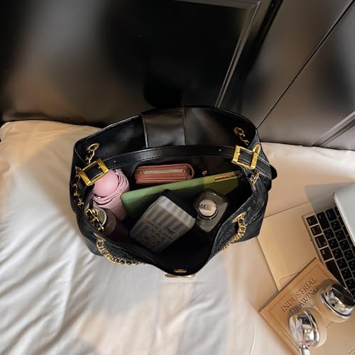 Bolsa Tote pequeña para mujer JBRUN en gamuza tejida miniatura 3