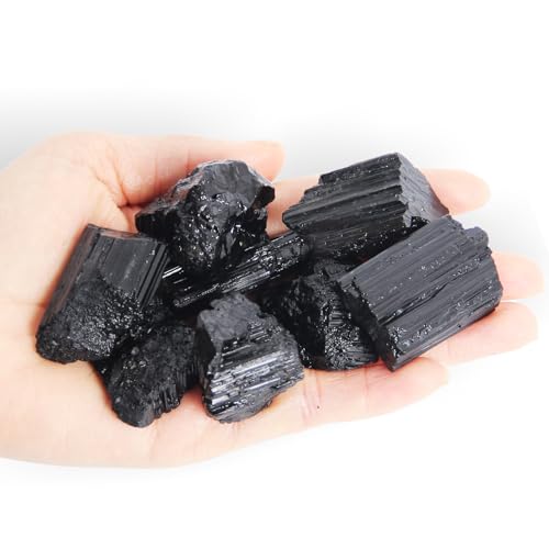 200g Raw Black Tourmaline Bulk, Black Tourmaline Healing Crystals, Natural Rough Stones Crystal for Tumbling, Cabbing, Fountain Rocks, Decoration, Polishing, Wire Wrapping, Wicca & Reiki 200g Raw Black Tourmaline Bulk, Black Tourmaline Healing Crystals, Natural Rough Stones Crystal for Tumbling, Cabbing, Fountain Rocks, Decoration, Polishing, Wire Wrapping, Wicca & Reiki