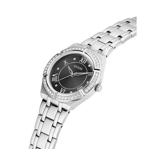 GUESS Women's 36mm Watch - Silver Tone Black Dial Silver Tone Case by GUESS - Used condition - Image 4