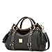 Dooney & Bourke Satchel Bags for Women, Pebble Grain Leather Satchel Handbag with Adjustable Shoulder Strap - Black