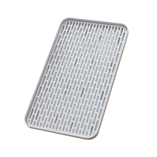 BESTonZON 家用キッ イ 多機能プラスチック製大容量水切りトレー 食器乾燥ラック 果物置き場付き清潔収納ラック 再利用可能