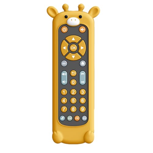 Juguete Remoto para TV bebés: Lindo Control con Forma de Animal, diseño Realista, Sonidos Musicales, construcción | Educativo niños pequeños Preescolar, Aprendizaje temprano, Juego sensorial,