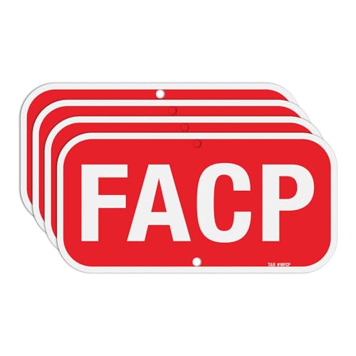 Panneaux d'alarme incendie T&R FACP lot de 4 plaques alu réfléchissantes 30x15 cm