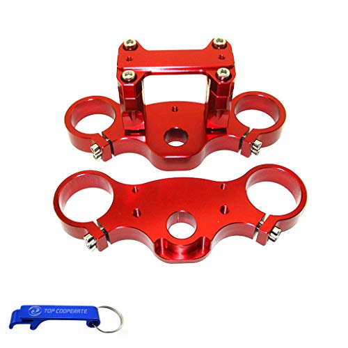 TC-Motor Red CNC Aluminum 45/48-22mm Triple Clamp Set For Pit Dirt Motor Bike Motorcycle by TC-Motor - Used condition - US$56.75